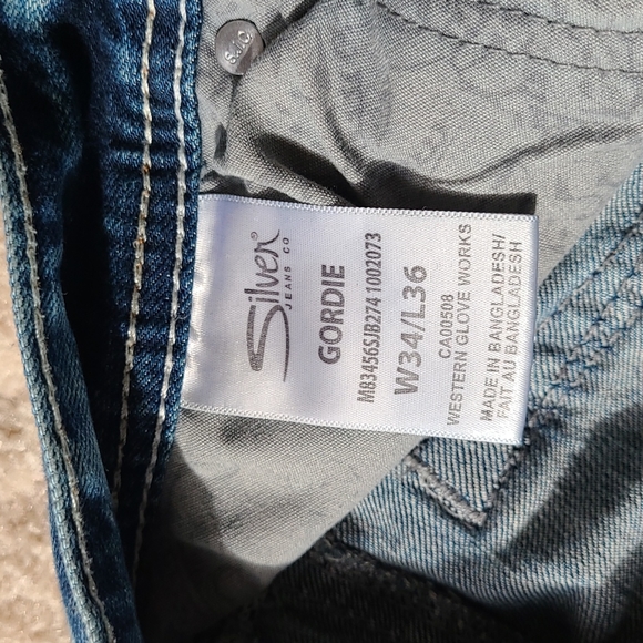 Mens Silver Gordie jeans 34x36 - Picture 4 of 6